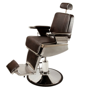 Silla de peluquero portátil moderna de cuero negro de lujo de alta calidad para hombres - Product Image 5