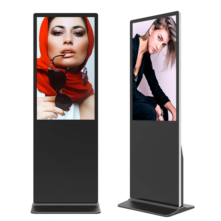 Kapalı android standı dokunmatik ekran süpermarket satış reklam akıllı dikey dijital ekran reklam için