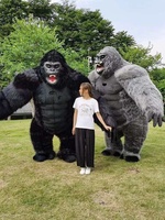 Funtoys-Costume de mascotte gonflable de gorille de singe 2/2.6/3m King Kong personnalisé Anime Cosplay Mascotte Fursuit Animal pour adulte