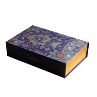 Boîte cadeau en carton recyclable écologique, laminée brillante, avec fermeture magnétique et insert en éponge gaufrée
