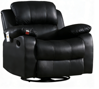 Canapé inclinable en cuir de luxe moderne - 360 °   Fauteuil pivotant avec dossier ergonomique pour hôtel/salon
