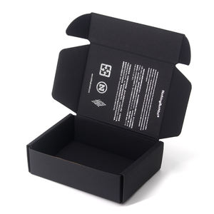 Caja de embalaje de envío de cartón corrugado laminado mate Premium de alta calidad regalo postal negro personalizado para calidad - Product Image 3