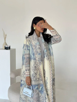Robe musulmane YKA033 pour femmes, vêtements islamiques, hijabs, col large traditionnel, design tendance, chaud et épais pour l'hiver.