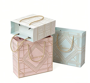 Sacs en papier personnalisés de luxe écologiques pour l'emballage commercial avec poignée – Vente en gros - Product Image 3