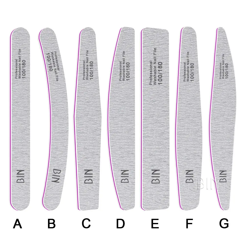 Rongbin-limes à ongles zèbre gris, qualité supérieure, avec logo personnalisé, 80/100/120/150/180/240/320