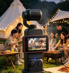 Caméra de poche de haute qualité au prix d'usine, caméra à cardan portable 4K 30fps 270 °   Écran grand angle de 2,0 pouces avec mise au point automatique pour Vlog <span class=keywords><strong>YouTube</strong></span> - Product Image 1