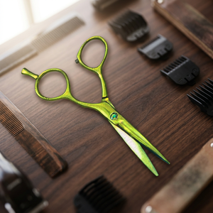 Ciseaux de coiffure professionnels ergonomiques non pliables à manche long en acier inoxydable à bords tranchants pour droitiers de la marque ASAP - Product Image 6