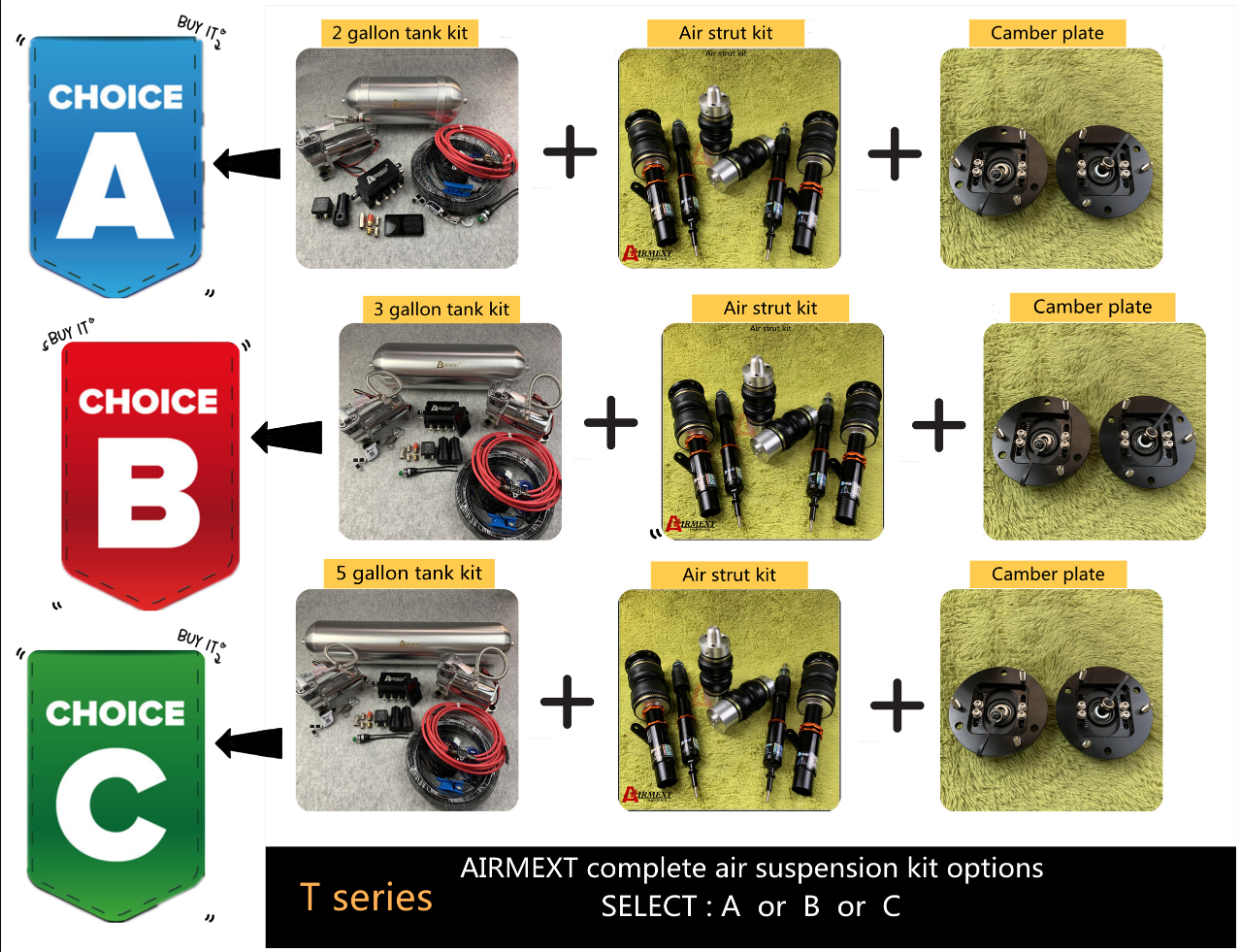 AIRMEXT Full Air Suspension Kit for Mazda 3 BP 2019+, Front & Rear