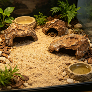 Decoración de Resina con Forma de Serpiente y Gecko, Cueva para Reptiles y Anfibios - Product Image 5