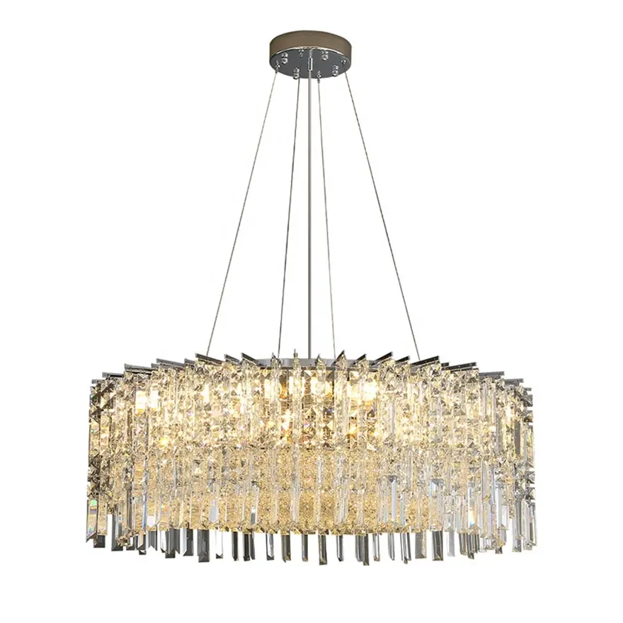 High Ceiling Lighting Led Gold Luxury Modern Crystal Chandeliers & Pendant Lamp New Living Dining Room Hotel Wedding Light Lamp