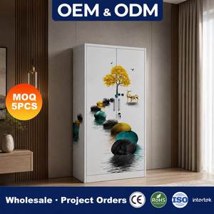 Armoire en fer imprimée avec <span class=keywords><strong>porte</strong></span> <span class=keywords><strong>coulissante</strong></span> gain <span class=keywords><strong>de</strong></span> place, <span class=keywords><strong>miroir</strong></span> et rail pour rangement compact <span class=keywords><strong>de</strong></span> vêtements dans la chambre – Fournisseur direct d'usine - Product Image 1