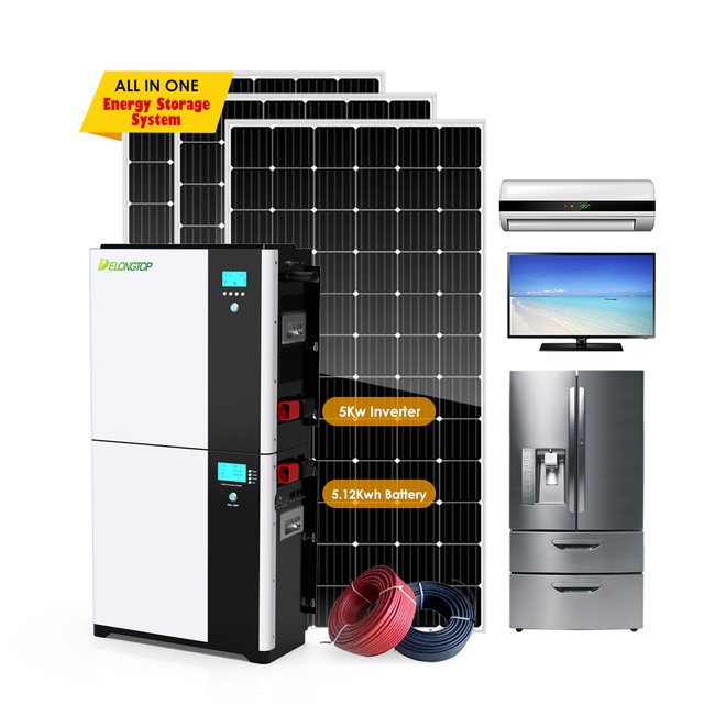 Delong Lifepo4 Battery 48v 100ah Home Solar Energy Storage Systems Complete 5kw 10kw 15kw All in One System
