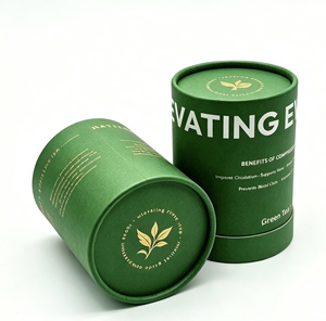 Custom Food Grade Paper Tube for Matcha Powder, Eco-Friendly Cardboard <b>Canister</b> for Green <b>Tea</b> Powder & Coffee Bean Packaging - Product Image 3