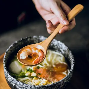 Houten Soeplepel, Houten Pollepel Set, Handvat Lepel Met Keukengereedschap In Japanse Stijl Voor Het Koken Van Roerhoning