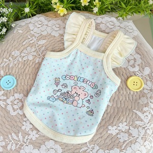 Bow Halter Débardeur Gilet pour Chats et Chiens Vêtements d'été classiques pour animaux de compagnie avec impression de mode en polyester - Product Image 5