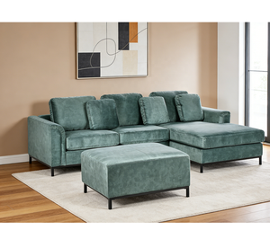 PZCN <span class=keywords><strong>HOME</strong></span> - Sofá Seccional Moderno en Forma de <span class=keywords><strong>L</strong></span> con Estructura de Madera y Espuma Suave para Sala de Estar, Juego de Sofás para Interiores del Hogar - Product Image 1