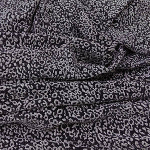 Thiết kế mới Mô Hình Báo căng nida vải lurex kim loại Jacquard sáng bóng long lanh dệt kim vải cho Dresses cho abaya - Product Image 5