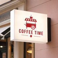 Boîte lumineuse LED extérieure IP65 étanche pour café, avec éclairage lumineux résistant aux intempéries, affichage promotionnel de la marque