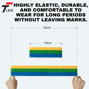 عصابة رأس رياضية مرنة رفيعة للجنسين بشعار مخصص، سريعة الجفاف وماصة للعرق، مصنوعة من البوليستر والقطن، مناسبة للتمارين الرياضية والجري - Product Image 2