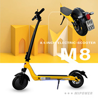 Skuter Listrik Aluminium Alloy Standar Jepang M8 8,5 inci Lintas Batas dengan Lampu Ambient dan Lampu Sein Terintegrasi