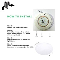 Camper Intérieur Lampe 12v Encastré Lumière RV Caravane Camping-Car Plafond Spots LED 3.5 Pouces Intérieur LED Down Lights