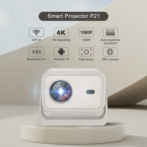 Proyector inteligente P21 Decodificación 4K Pantalla de 250 pulgadas 1080P Android 13 350 lúmenes WiFi6 BT5.0 Proyector portátil para exteriores - Product Image 1