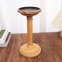 Porte-bougies et appliques murales ronds en bois faits à la main de qualité supérieure, accessoires de décoration d'intérieur modernes et élégants pour table
