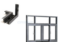 Ventanas de la casa pasiva de triple panel de aluminio con rotura de puente termico