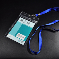 Porte-badge A6 en PVC souple, étui transparent étanche pour cartes d'identité, pochette souple en vinyle pour cartes d'exposition et de visite