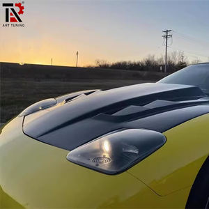 Pour <span class=keywords><strong>Chevrolet</strong></span> <span class=keywords><strong>Corvette</strong></span> <span class=keywords><strong>C5</strong></span> 1997-2004 Capot en fibre de carbone / Capot moteur style V - Véritable fibre de carbone avec évents - Product Image 5