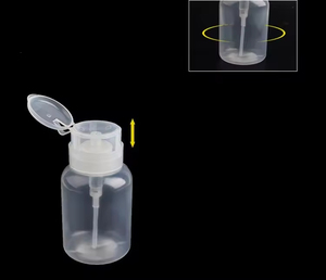 Flacon pompe vide 200 ml pour dissolvant de vernis à ongles, distributeur de nettoyant transparent rechargeable, outil de manucure professionnel, vente en gros - Product Image 6