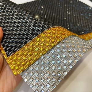 Großhandel Hotfix-Strasssteine Glas-Kristall-Aufkleber Netz DIY Taschen-Schuh-Kleidungs-Dekorationsmaterial - Product Image 2