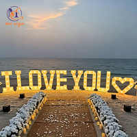 Lettres et chiffres lumineux LED en métal personnalisés, étanches IP65, pour décorations de mariage et de fêtes