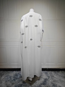 Abaya Aperta Willson 2026 Design Dubai, Abbigliamento Musulmano Tinta Unita per Donne, Taglia Unica, Kimono Estivo <span class=keywords><strong>Stile</strong></span> <span class=keywords><strong>Etnico</strong></span> - Product Image 5