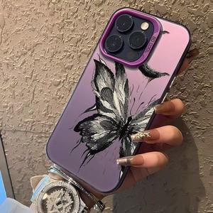 Coques de téléphone portable antichoc au design luxueux avec des papillons pour <span class=keywords><strong>iPhone</strong></span> 17 16 15 Plus Pro Max 14 13 <span class=keywords><strong>12</strong></span> 11, <span class=keywords><strong>coque</strong></span> arrière personnalisée avec <span class=keywords><strong>photo</strong></span> et logo - Product Image 4