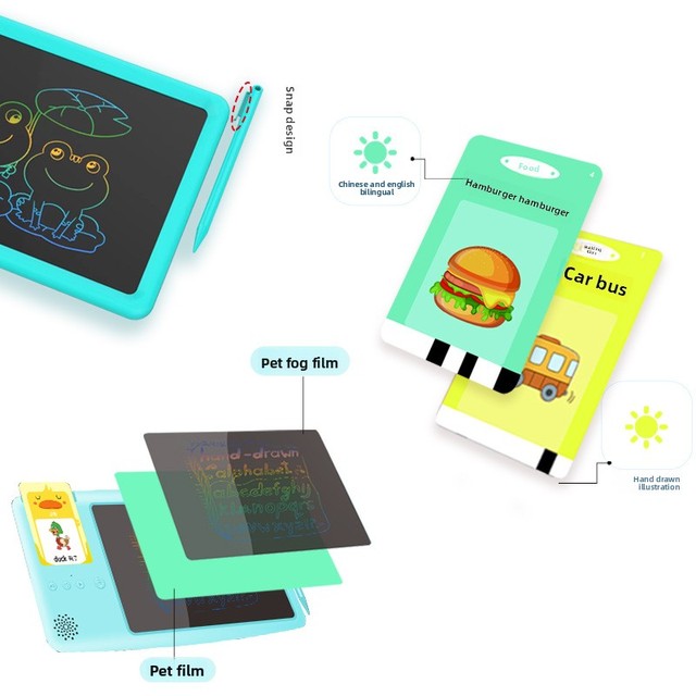 10-inch ABS Card-Based Handwriting Tablet Early Childhood Educational Puzzle Enlightenment Pure English Version Writing