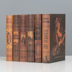 หนังสือจำลองแบบย้อนยุคสไตล์ยุโรปเปลือกหอยกระดาษสร้างสรรค์ของตกแต่งสำหรับตู้ไวน์แบบไขว้และดนตรีเป็นแรงบันดาลใจให้กับอุปกรณ์ประกอบฉาก - Product Image 2