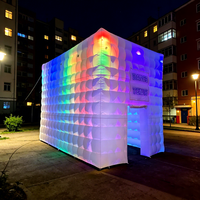 Tente Cube Gonflable Personnalisée pour Événements Extérieurs Fête Tentes Gonflables avec LED Discothèque Gonflable avec Lumières Design Club