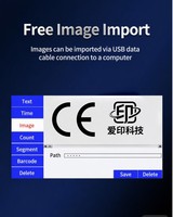 Imprimante jet d'encre portable 12.7 T8, imprimante de codes QR, codes-barres, numéros de lots, logos, dates d'expiration, pistolet d'impression d'étiquettes, 25 langues, non cryptée