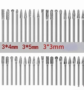 Miễn phí Mẫu 20pcs 2.35x3mm 3mm Shank tungsten carbide quay tập tin cắt mũi Khoan Quay Carbide Burrs rắn carbide burr Bộ - Product Image 3