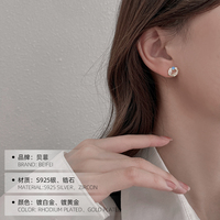 2023 Dainty 925 bijoux en gros en argent sterling 3A cubique zircon cristal goujon planète boucle d'oreille femmes