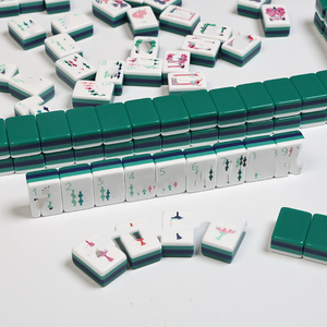 Mahjong américain <span class=keywords><strong>en</strong></span> acrylique vert clair <span class=keywords><strong>de</strong></span> style moderne, modèle Vancor 173, <span class=keywords><strong>4</strong></span> joueurs, personnalisé, superposé, vente chaude - Product Image 5