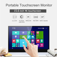 Moniteur de jeu portable SIBOLAN 4K 15,6 pouces TFT USB-C HDR avec protection oculaire, coque intelligente intégrée, haut-parleur intégré, 60 Hz
