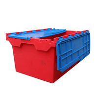 JOIN 80L Conteneur de distribution logistique à couvercle attaché, caisses de déménagement empilables, boîtes et bacs de rangement en plastique robustes à vendre