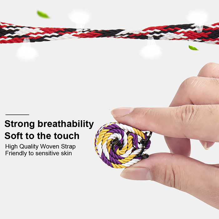 Nylon Braided Loop Women Men Elastic Watch Replacement Band Strap for Google Pixel Adjustable Wristband