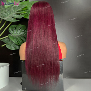Mật độ 180 Burgundy thẳng ren phía trước tóc giả tóc con người 99j chân tóc tự nhiên Brazil Trinh Nữ tóc con người glueless tóc giả cho phụ nữ - Product Image 4