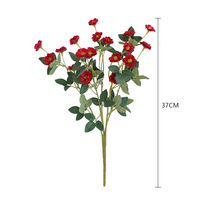 YL Großhandel Künstliche Blumen Seidenrosen-Bouquet Kleine Anordnung Heimdekoration Blumenarrangements Mini Chinesische Rose