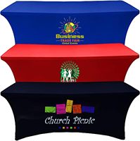 Articles promotionnels imperméables, nappe personnalisée pour salons professionnels, anniversaires, mariages, couverture de table personnalisée