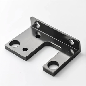 Custom Black Coating Precision Laser Cutting Sheet Metal L Shaped <b>Angle</b> Mounting <b>Bracket</b> OEM Factory Wholesale - Product Image 4