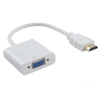 Convertidor de Cable HDMI a VGA HD 1080P con Salida de Audio, Adaptador Convertidor HDMI Macho a VGA Hembra 1080P para Tablet, Laptop, PC, TV